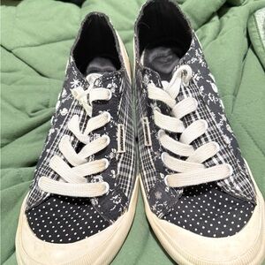 Black and White Patterned Sneakers